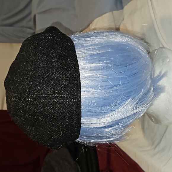 KIM & BAE Dark Gray/Black Wool Blend Ivy Driving Golf Flat Cap L/XL EC - Picture 3 of 8